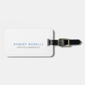 Uniek wit vierkant bagagelabel (Voorkant horizontaal)