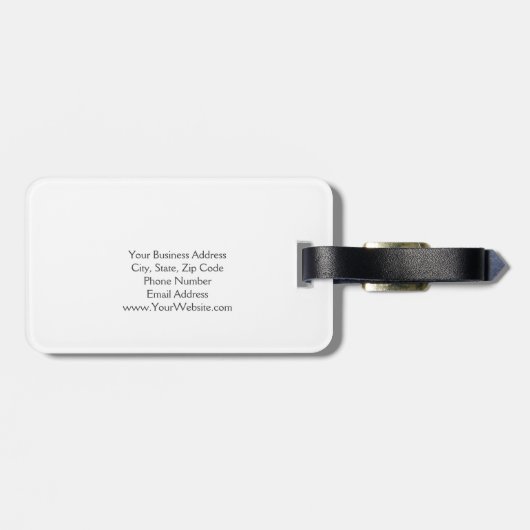 Uniek wit vierkant bagagelabel (Achterkant horizontaal)