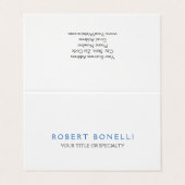 Uniek wit vierkant visitekaartje (Buitenkant ongevouwen)