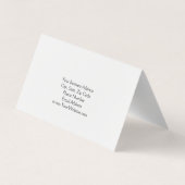 Uniek wit vierkant visitekaartje (Achterkant)