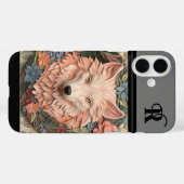 Uniek Wolf en Bloemen monogram Case-Mate iPhone Case (Achterkant (horizontaal))