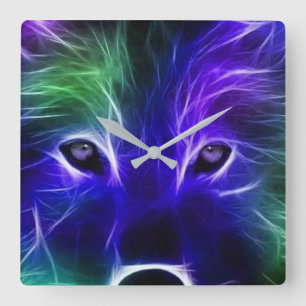 Uniek WOLF / ZODIAC / MELKWEG Design – Stijlvolle Vierkante Klok