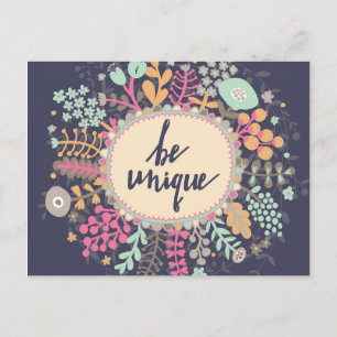 uniek zijn briefkaart