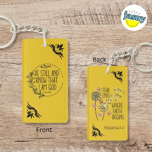 Uniek zijn nog steeds Christelijk Schriftgeel Sleutelhanger