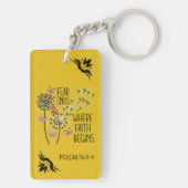 Uniek zijn nog steeds Christelijk Schriftgeel Sleutelhanger (achterkant)