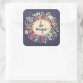 uniek zijn vierkante sticker (Tas)