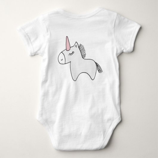 uniek zijn | Wees jezelf | Metafoor Unicorn/Paard Romper (Achterkant)