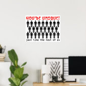 Uniek zoals wij Grappige Poster (Thuiskantoor)