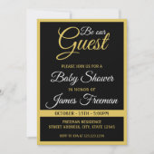 Uniek zwart en goud Baby shower Kaart (Voorkant)