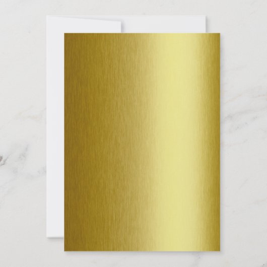 Uniek Zwart en Goud repetitie diner Kaart (Achterkant)