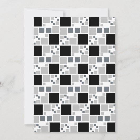 Uniek Zwart Grijs Digitaal Lijst Hoek Verjaardag Kaart (Achterkant)