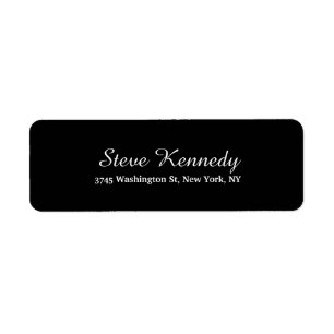 Uniek Zwart Klassiek Script Creative Plain Etiket