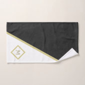 Uniek zwart leder Bekijk het witte, aangepaste mon Bad Handdoek (Handdoek)