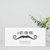 Uniek zwart logo barber shop cadeaubon (Staand voorkant)