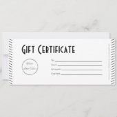 Uniek zwart logo barber shop cadeaubon (Achterkant)