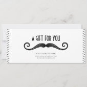 Uniek zwart logo barber shop cadeaubon (Voorkant)