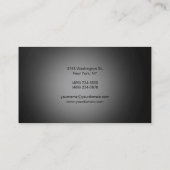 Uniek zwart monogram grijs Visitekaartje (Achterkant)