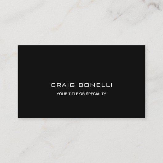 Uniek zwart Visitekaartje met elegant achtergrond (Voorkant)