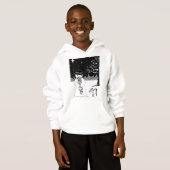 uniek zwart-wit afbeelding van sneeuwman (Voorkant volledig)