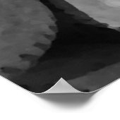 Uniek zwart-wit basisballetje poster (Hoek)