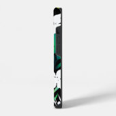 Uniek Zwart & Wit Bloemen & Helder Kleurenaccent iPhone Hoesje (Linkerkant)