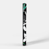 Uniek Zwart & Wit Bloemen & Helder Kleurenaccent iPhone Hoesje (Rechterkant)