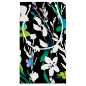 Uniek Zwart & Wit Bloemen & Helder Kleurenaccent Klein Cadeauzakje (Achterkant)