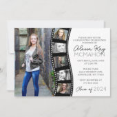 Uniek Zwart & Wit Filmstrip 6 Foto Afstuderen Kaart (Voorkant)
