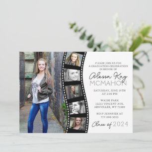 Uniek Zwart & Wit Filmstrip 6 Foto Afstuderen Kaart