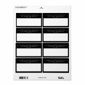 Uniek zwart-wit grijs frame etiket (Full Sheet)