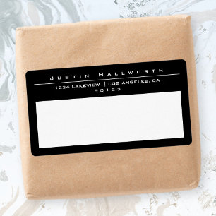 Uniek zwart-wit ontwerp etiket