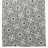 Uniek zwart-wit patroon douchegordijn (Voorkant)