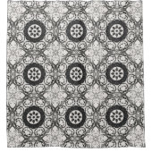 Uniek zwart-wit patroon douchegordijn (Voorkant)