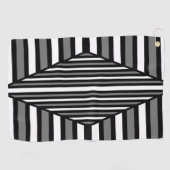 Uniek zwart-wit patroon golfhanddoek (Horizontaal)