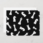 Uniek zwart-wit-schaakpatroon briefkaart (Voorkant / Achterkant)