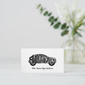 Uniek zwart-wit Visitekaartje voor de auto-industr (Staand voorkant)