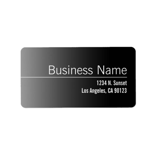 Uniek zwart-wit zakelijk retouradres etiket (Voorkant)