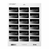 Uniek zwart-wit zakelijk retouradres etiket (Full Sheet)