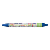 Unieke 100ste verjaardagsfeestje gepersonaliseerde blauwe inkt pen (Voorkant)