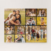 Unieke 10 Foto Collage Eenvoudig Zwart Legpuzzel (Horizontaal)