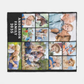 Unieke 11 foto collage gepersonaliseerde Schattige Fleece Deken (Voorkant (Horizontaal))