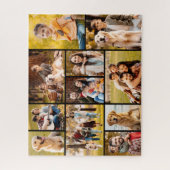 Unieke 11 foto collage minimalistisch eenvoudig zw legpuzzel (Verticaal)