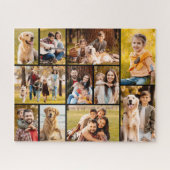 Unieke 11 foto collage minimalistisch eenvoudig zw legpuzzel (Horizontaal)