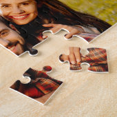 Unieke 11 Photo Collage Eenvoudig Monogram Zwart Legpuzzel (Zijkant)