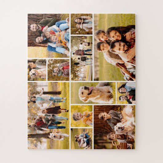 Unieke 12 foto collage eenvoudig legpuzzel (Verticaal)