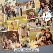 Unieke 12 foto collage eenvoudig legpuzzel