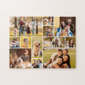 Unieke 12 foto collage eenvoudig legpuzzel (Horizontaal)