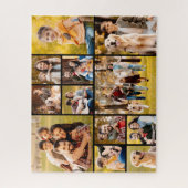 Unieke 12 Foto Collage Eenvoudig Zwart Legpuzzel (Verticaal)