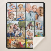 Unieke 12 Foto Collage Minimaal Schattig Eenvoudig Sherpa Deken (Voorkant)