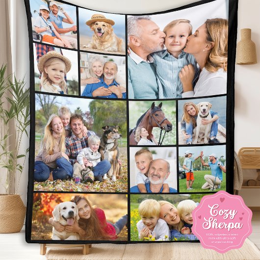Unieke 12 Foto Collage Minimaal Schattig Eenvoudig Sherpa Deken
